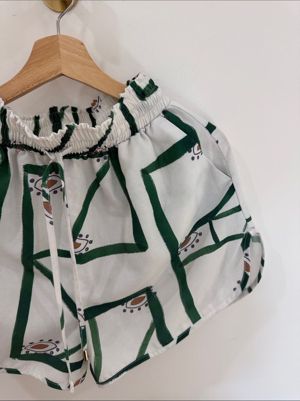 Commense Shorts with Green Geometric & Floral Print - Picture 3 of 7